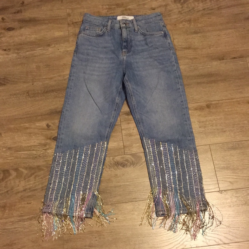 topshop straight jean